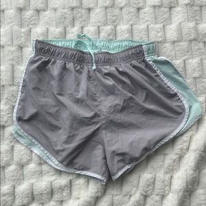 Nike Women’s Gray and Mint Athletic Shorts